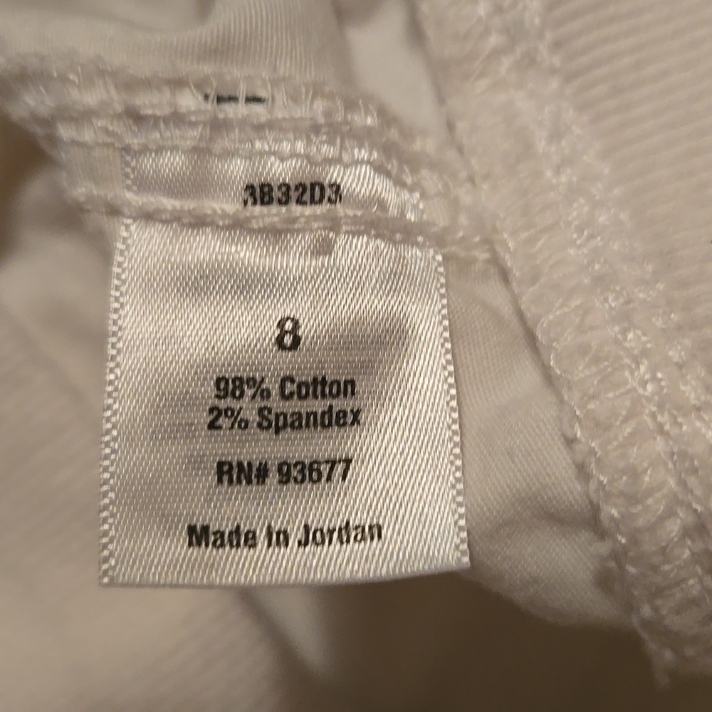 A.N.A. White tie waist Womens size 8 Mid Rise Casual - Picture 4 of 6